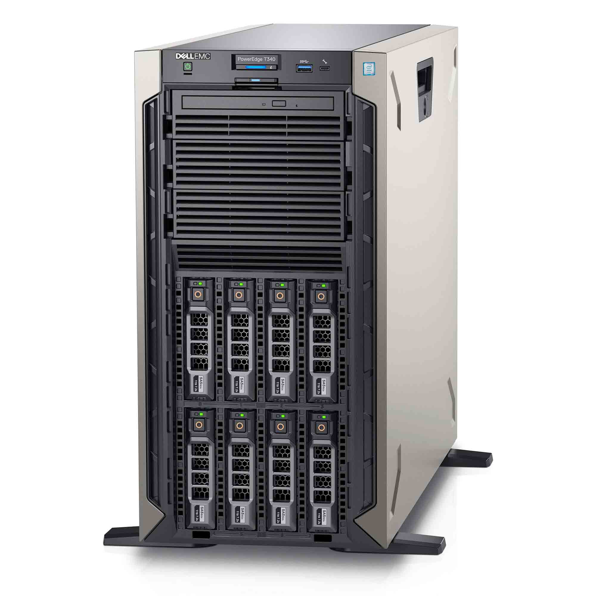 戴尔 DELL 单路 PowerEdge T340塔式存储服务器